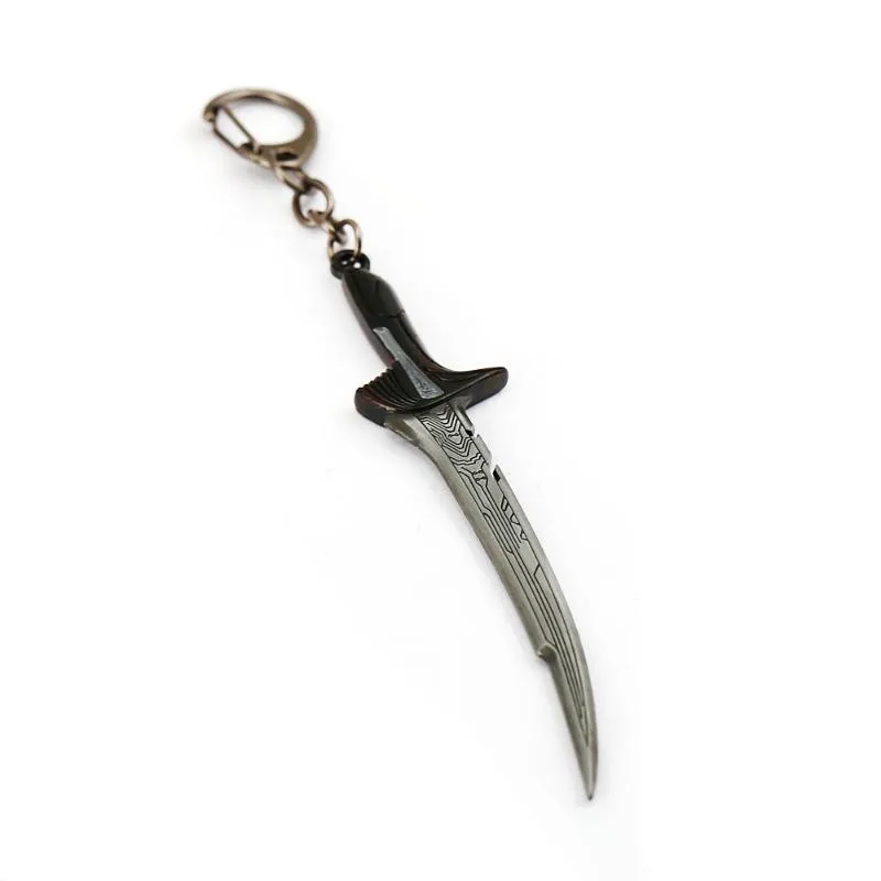 Keychains Movies Alita Battle Angel Necklacee Metal Swords Pendant Men Key Chain Jewely Kids Gifts255T