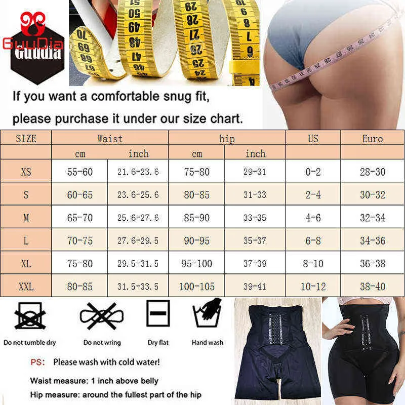 GUUDIA Women High Waist Control Panties Easy Back Take Off Postpartum Belly Girdle Slimming Underwear Butt Lifter Shapewear 211112