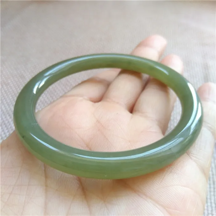 Genunin Hetian Green Jade Armreifen mit Handgeschnürung Jadeit Jade Armband Real Jade Bracelets Natural Stone12802167672926