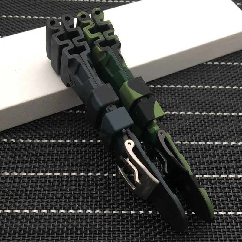 24mm 26mm Camouflage Banda de relógio de borracha de silicone colorida Substitua para a pulseira Panerai Relógio Ferramentas de banda de vigilância à prova d'água H0913771670