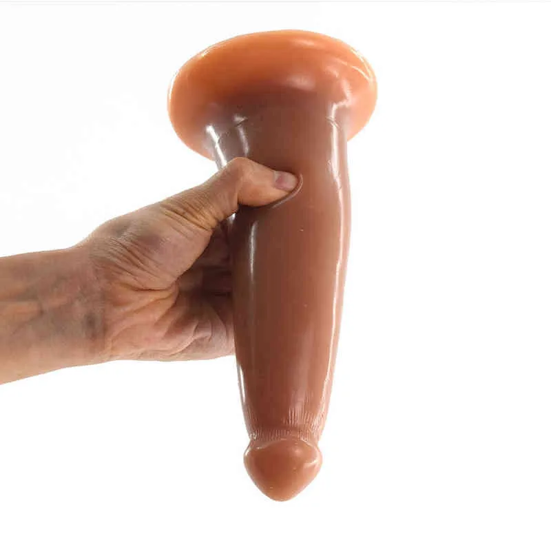 Nxy-Dildos, weiches Anal-Sexspielzeug für Männer, doppelschichtiger Silikon-Buttplug mit Saugnapf, Pilzform, dicker Umfang, Erwachsenenprodukt, 1204