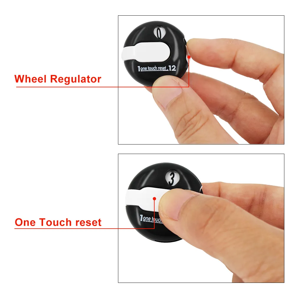 Mini Portable Easy Reset Up to 12 Strokes Golf Score Counter Black White Red Drop Ship