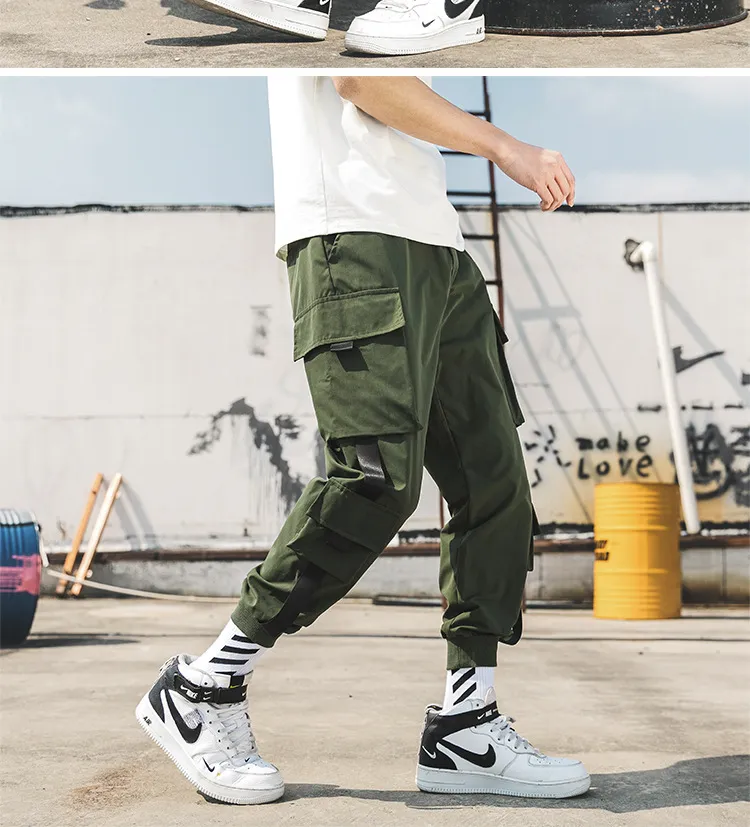 Cargo Pants Joggers Men Sweatpants Streetwear Sports Multi-pocket Jogging Pant Mens Casual Sportswear Hip Hop Harem Trousers 39