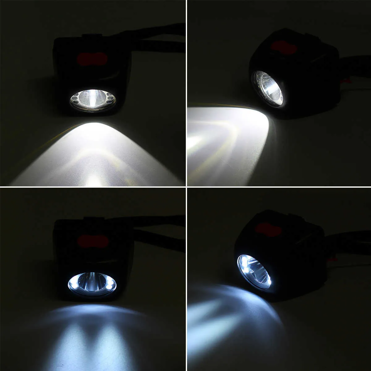 Display de LED 3W 4500LM Lâmpada de farol LED sem fio Lanterna de segurança Bateria de íon de lítio recarregável Miner Cap Light P0820