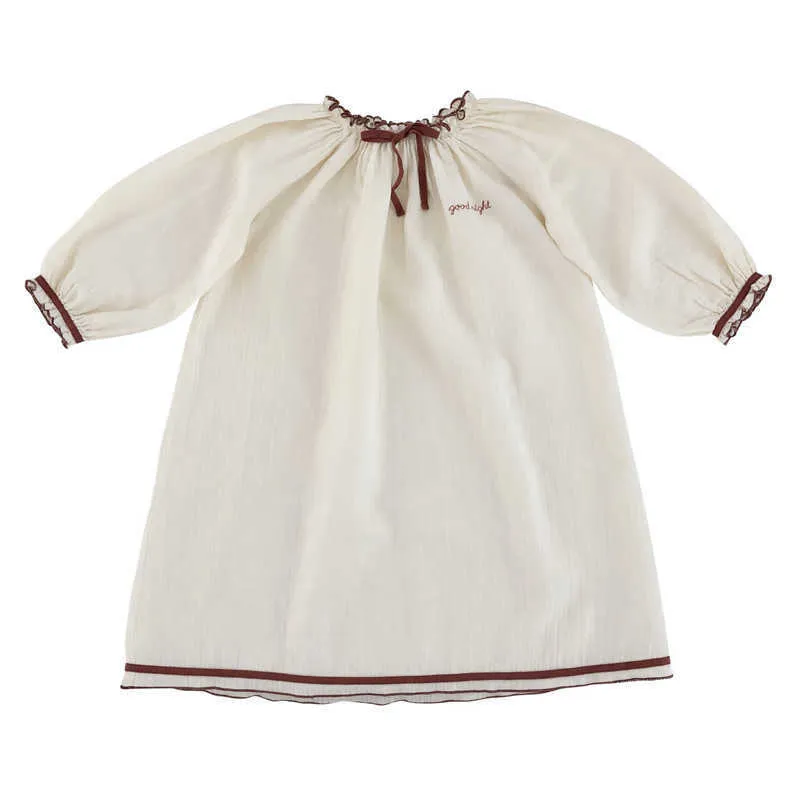 Li *子供女の子長袖睡眠服Beatoful Vintage Children Pajamaセット柔らかくて良質の綿の家の服210619