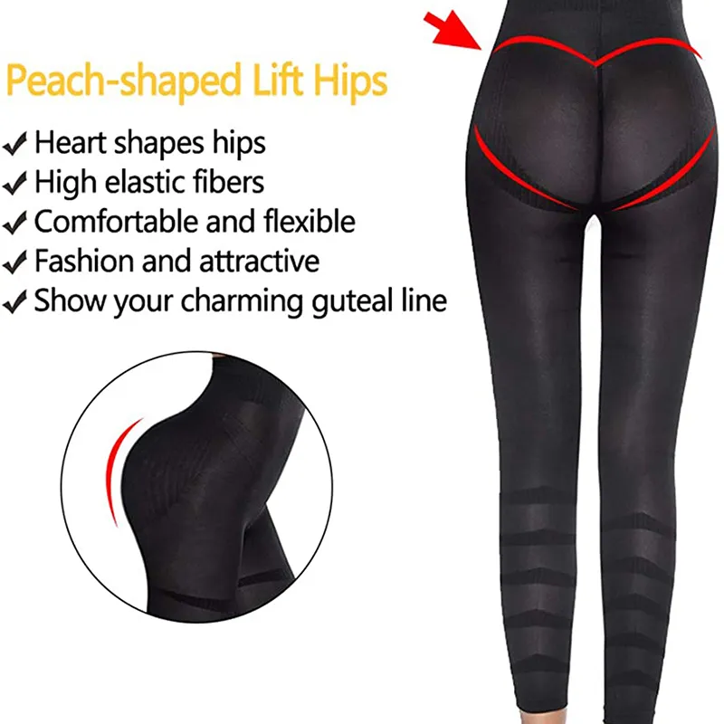 Bein Abnehmen Body Shaper Anti Cellulite Kompression Leggings Hohe Taille Bauch Steuer Höschen Oberschenkel Sculpting Schlankere Shapewear 210305