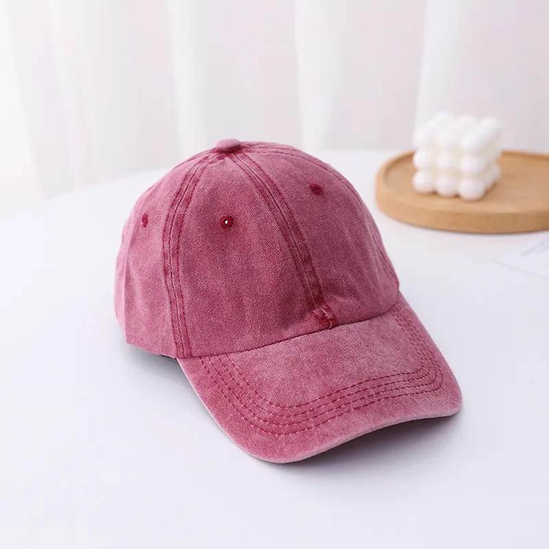 Utomhus Visor Solid Color Caps Washed Old Baseball Cap Hip Hop Couple Hat