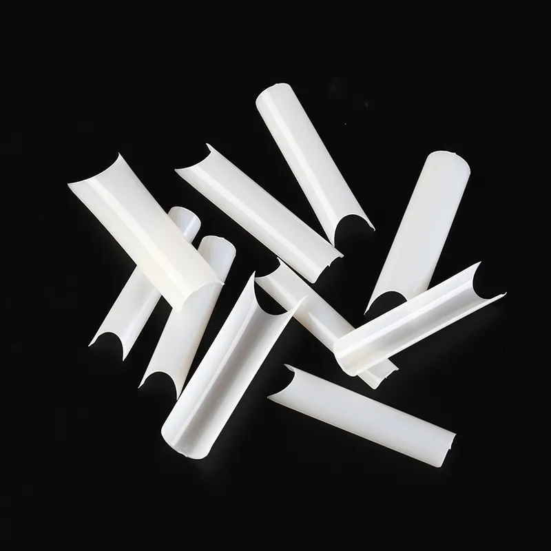 Artificial Press on Capsule Long C Curve Tips Half Cover Straight Square French Acrylic s For Nail Extension