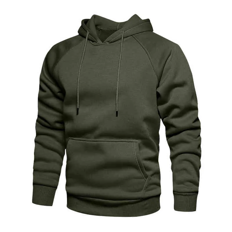 Mäns Hoodie Höst Vinter Mode Män Hip Hop Casual Sweatshirt Solid Pullover Tracksuit USA / EUR Storlek 211229