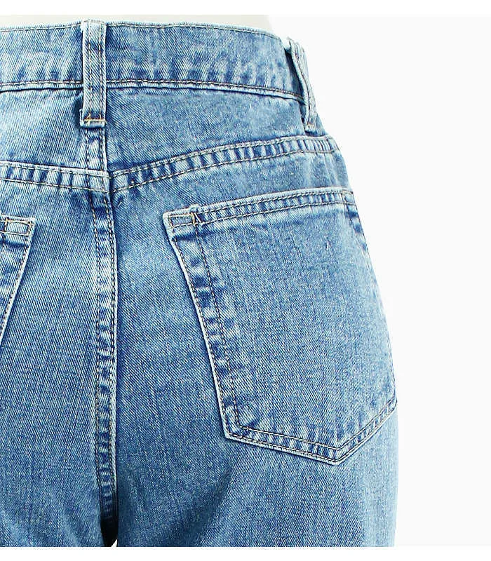 1886 youaxon bomull vintage hög midja mamma jeans kvinnor blå svart denim byxor pojkvän jean femme för kvinnor 210922