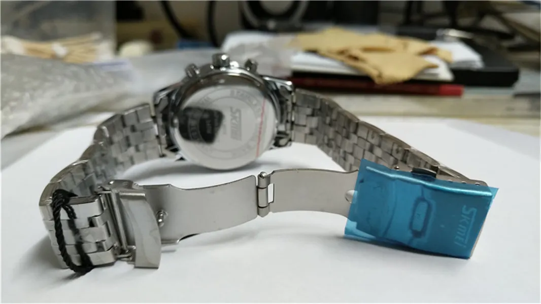 Styl mody skmei męski zegarek luksusowy kwarc zegarek dla mężczyzn biała twarz sk01318q