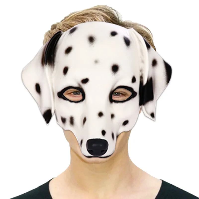 Traje Dalmatian Cosplay Face Máscara Halloween Páscoa De Páscoa Partido De Esferas Props Máscaras Para Adultos Homens Mulheres HNE19020B