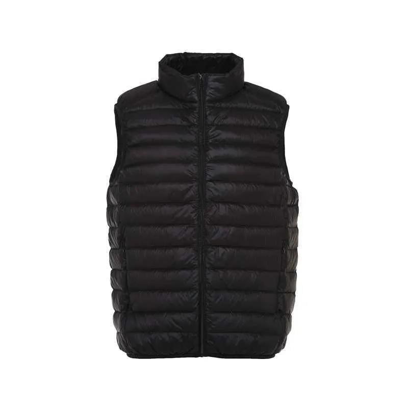 BANG TRANQUENA MENINO DE MENINO ULTRA LIGH ALTO VESTE VESTENS Lightweight À Prova D 'Água Sem Mangas Branco Pato Masculino Slim Gilet 210923