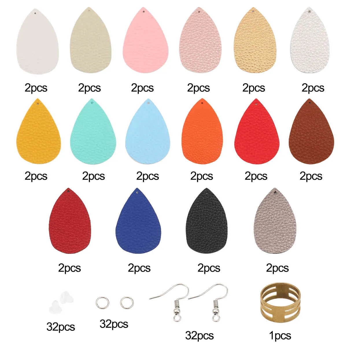 DoreenBeads Brincos Fazendo Kits Pu Material de Couro para Mulheres DIY Jóias Resultados Christmas Drop Pingente Encantos 1 Conjunto