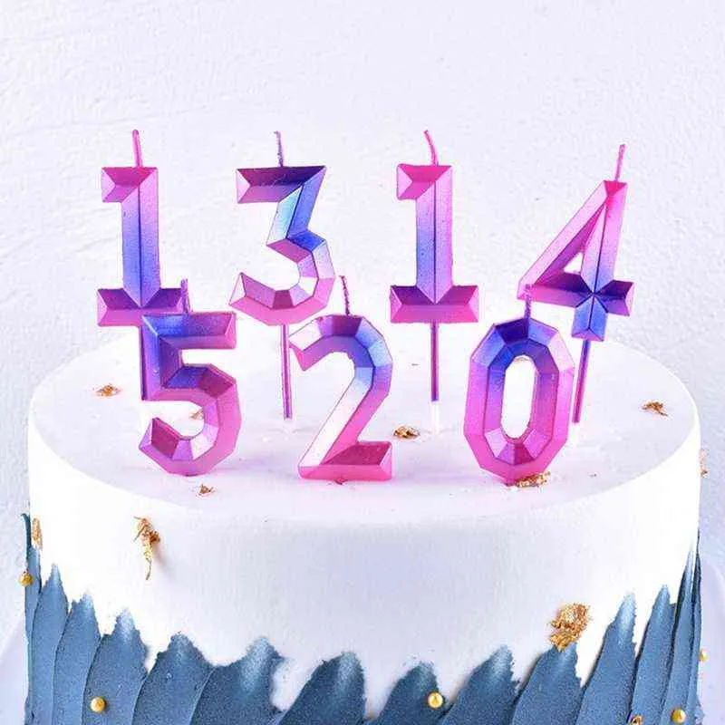 Wszystkiego najlepszego z okazji urodzin Kreatywne 0-9 liczb świece bezdymne kolorowe liczby, ciasta, bezpieczne świece rekwizyty imprezowe