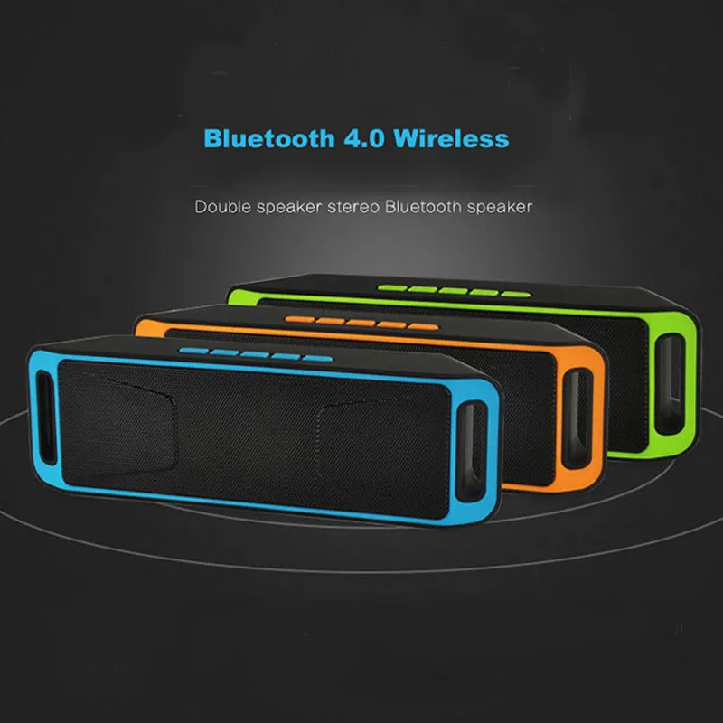 Мини Беспроводной открытый Bluetooth-совместимые динамики TF / USB / AUX Stereo Bass Subwoofer Компьютерные смартфоны MP3 POP Music