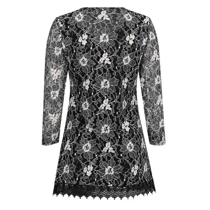 YIONGLIAN Kadınlar Vintage Tığ V Yaka Klasik Gümüş Trend Çiçek Dantel Bluz 2021 Artı Boyutu Tunik Boy Gömlek Üstleri H429 H1230