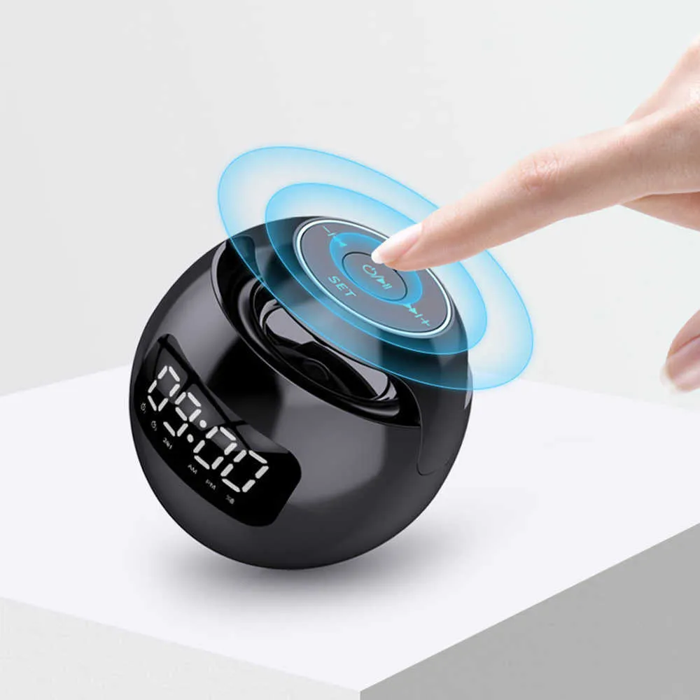 G90 Smart Wecker LED Digitaler Bluetooth-Lautsprecher 5.0 FM-Radio Buntes Licht TF-Karte MP3-Musikwiedergabe 210804