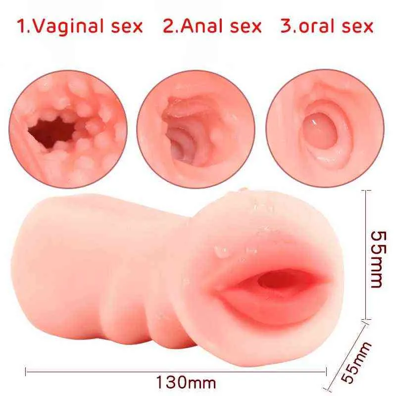 NXY Sex Masturbratori Vagina uomini Toys Toys 4D Realistic Groat profondo maschio maschio maschio silicone bocca artificiale anotico ano erotico orale 18 220127