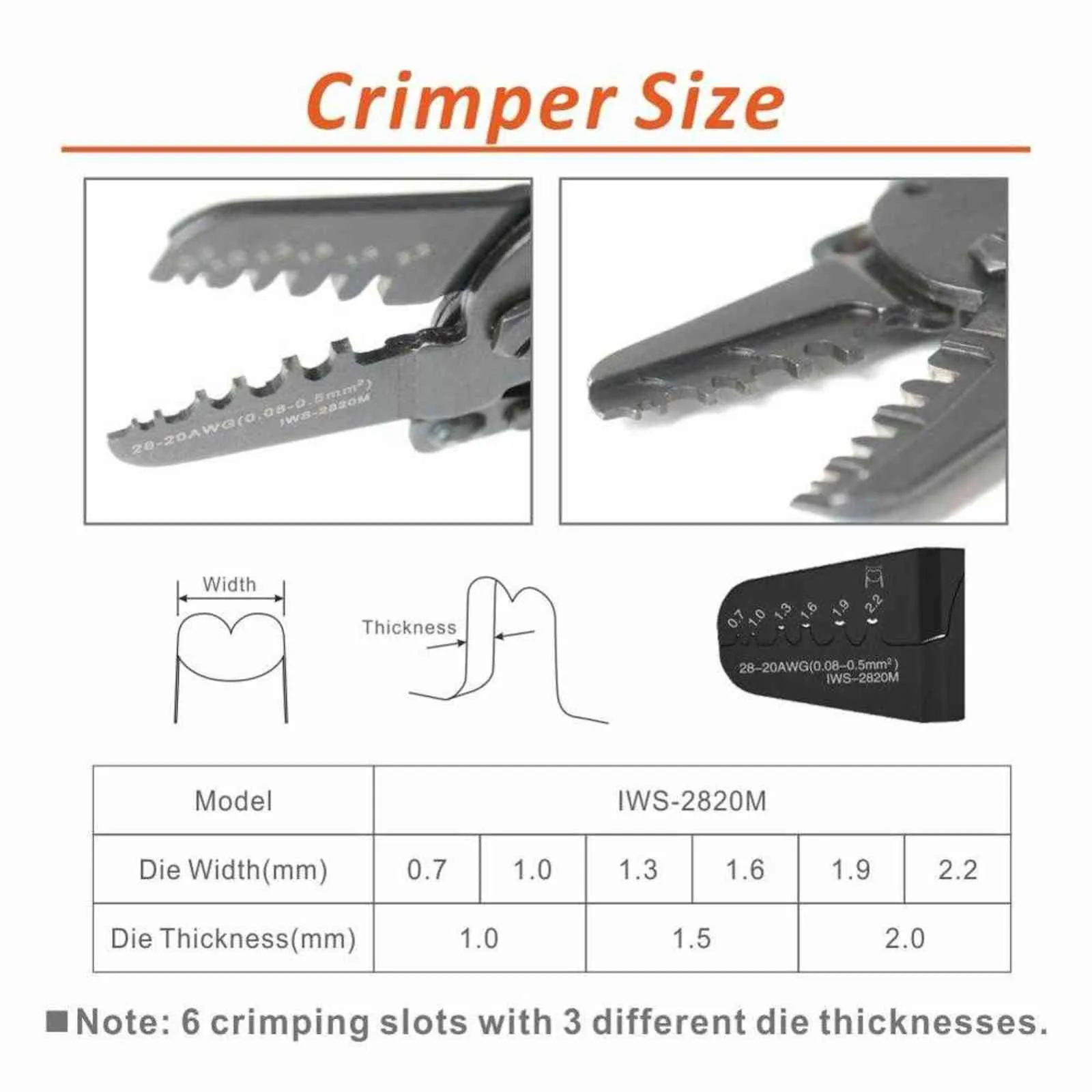 IWISS IWS2820 JSTXH KIT MINI HANI CRIMPING CRIMPING CRIMPING SECPING TRIMP FOR MOLEX TYCO JST Terminals 2111156898309J