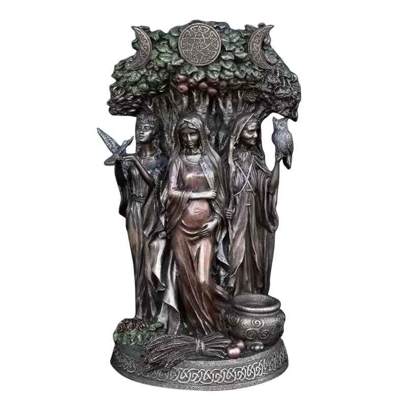 Grèce déesse celtique polyrésine Statue ornements costume pour salon chambre étude maison jardin extérieur Patio figuras décoration 21318174