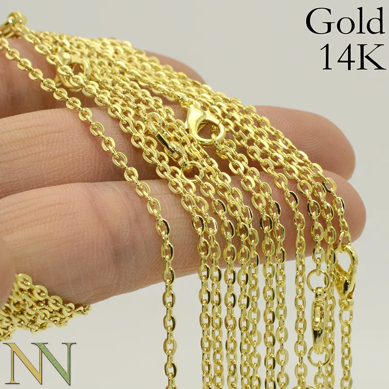 50 peças 18 24 30 polegadas colares prateados para mulheres Cadeia de cabos inteiros Link oval Rolo Colares para jóias Fazendo 2229613534562