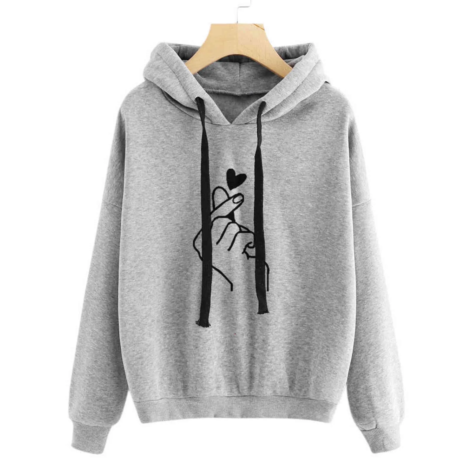 Vrouwen Hoodies Oversized Hoodie Katoen Lange Mouw Sweatshirt Met Capuchon Jumper Capuchon Trui Tops Blause Sweatshirts Vrouw Kleding L23124