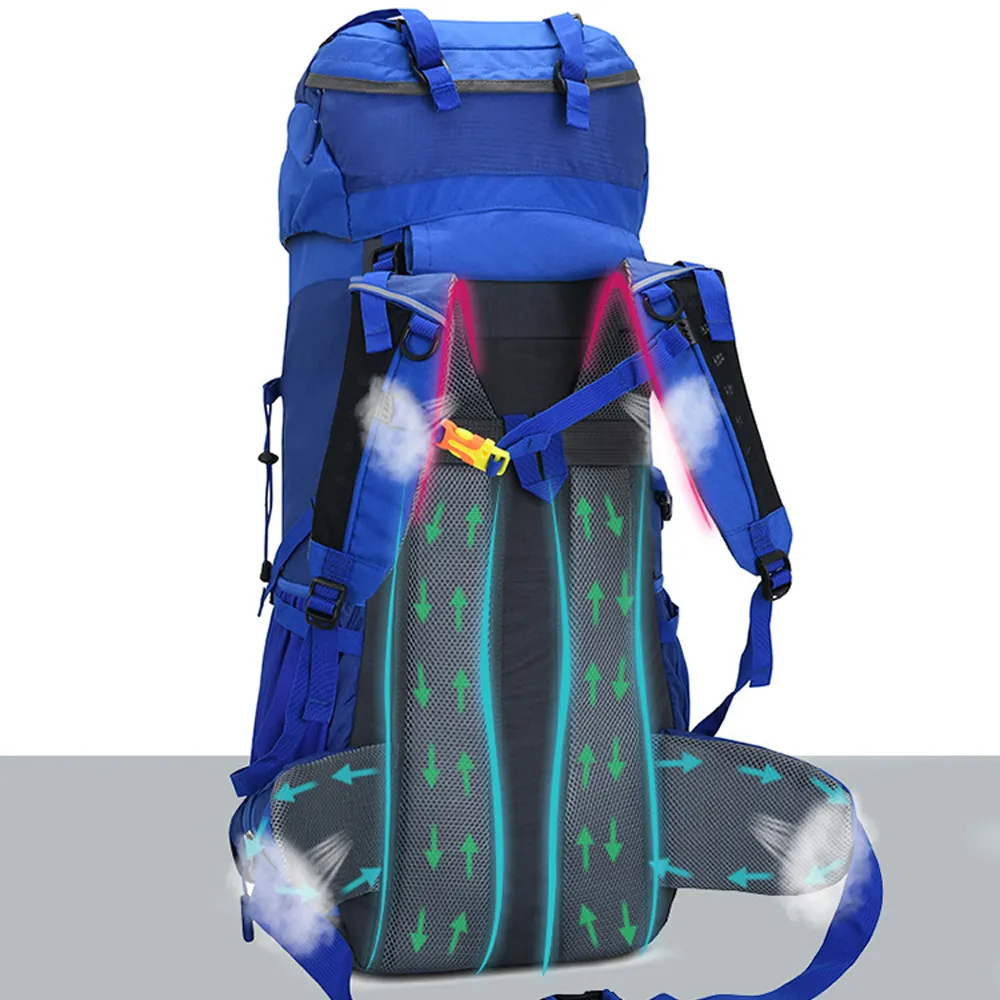 Camping Vandring Ryggsäckar 75L Big Outdoor Bag Backpack Nylon Superlight Sport Travel Bag Alloy Support