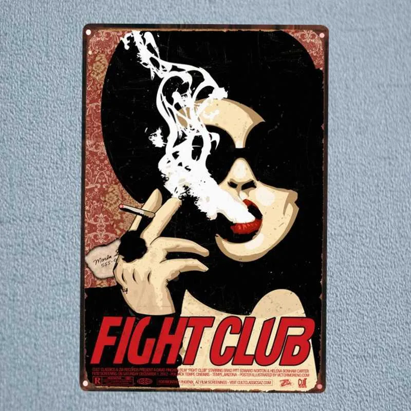 Fight Club klasyczny film Tin Znak metalowy obraz żelaza bara kawa domowa sztuka dekoracje rzemieślnicze 5735553