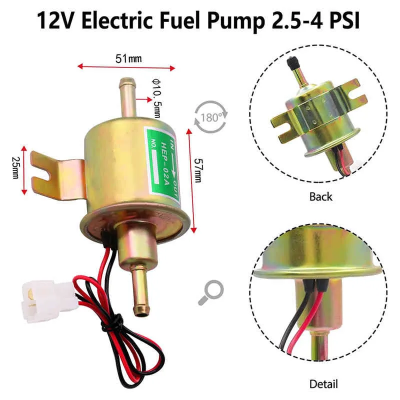 BAFIRE – pompe à carburant électrique universelle 12 V, robuste, en métal, essence solide, 12 Volts, pour voiture, moto, camion, nouveauté 2021, haute qualité