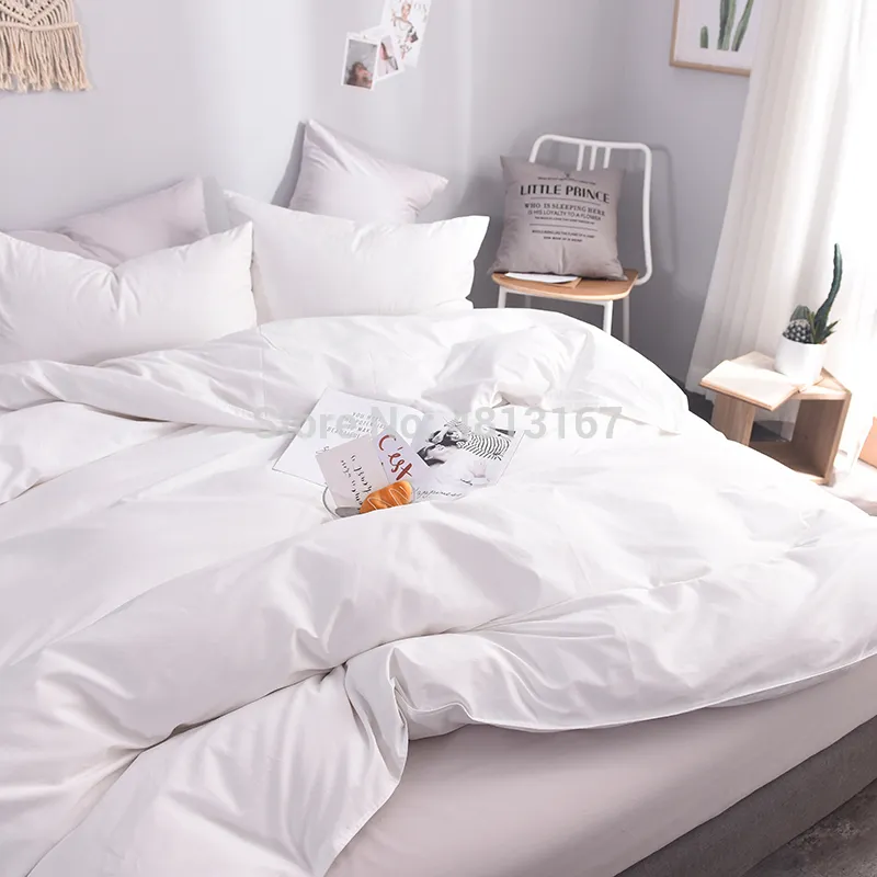 Egipski bawełniany luksusowa kołdra Łóżko na kołpakowe łóżko łóżka Król królowa Pojedyncza podwójna solidna kolor biały szary czerwony Y200423