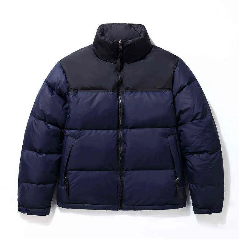 Giacche invernali da uomo Colletto alla coreana caldo Piumino d'anatra bianco antivento Uomo Arancione Navy Nero Parka Cappotti Capispalla moda Y1103