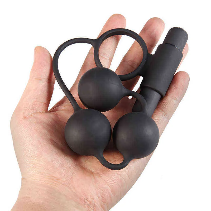 NXY jouets anaux perles mâle Vibration serrure anneau fin Stimulation de la Prostate Massage tirer Silicone Plug masturbateur sexe 1130