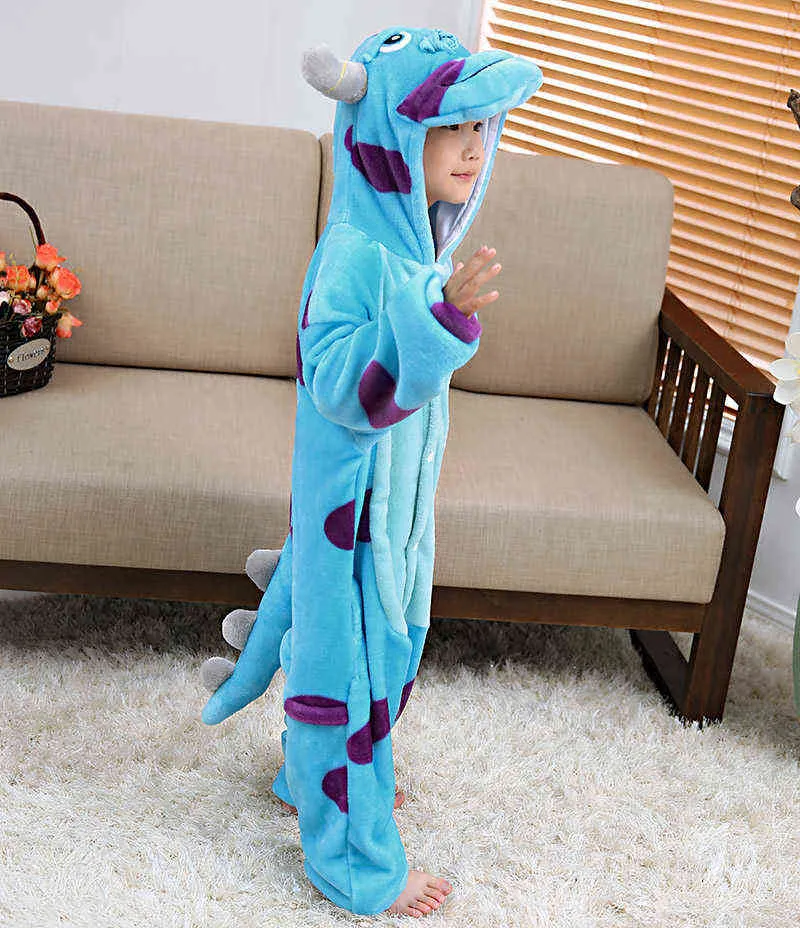 Pijamas Monsters Inc Sulley Kids Animal niños para niños niñas pijamas de bebé monos de dibujos animados ropa de dormir de invierno 2111306260065