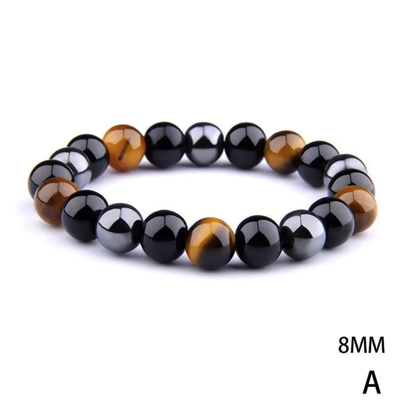 Car Care & Cleanings Black Gallstone Bracelet Men's Fitness Energy Anti-fatigue 6/8/10mm StraightGlove