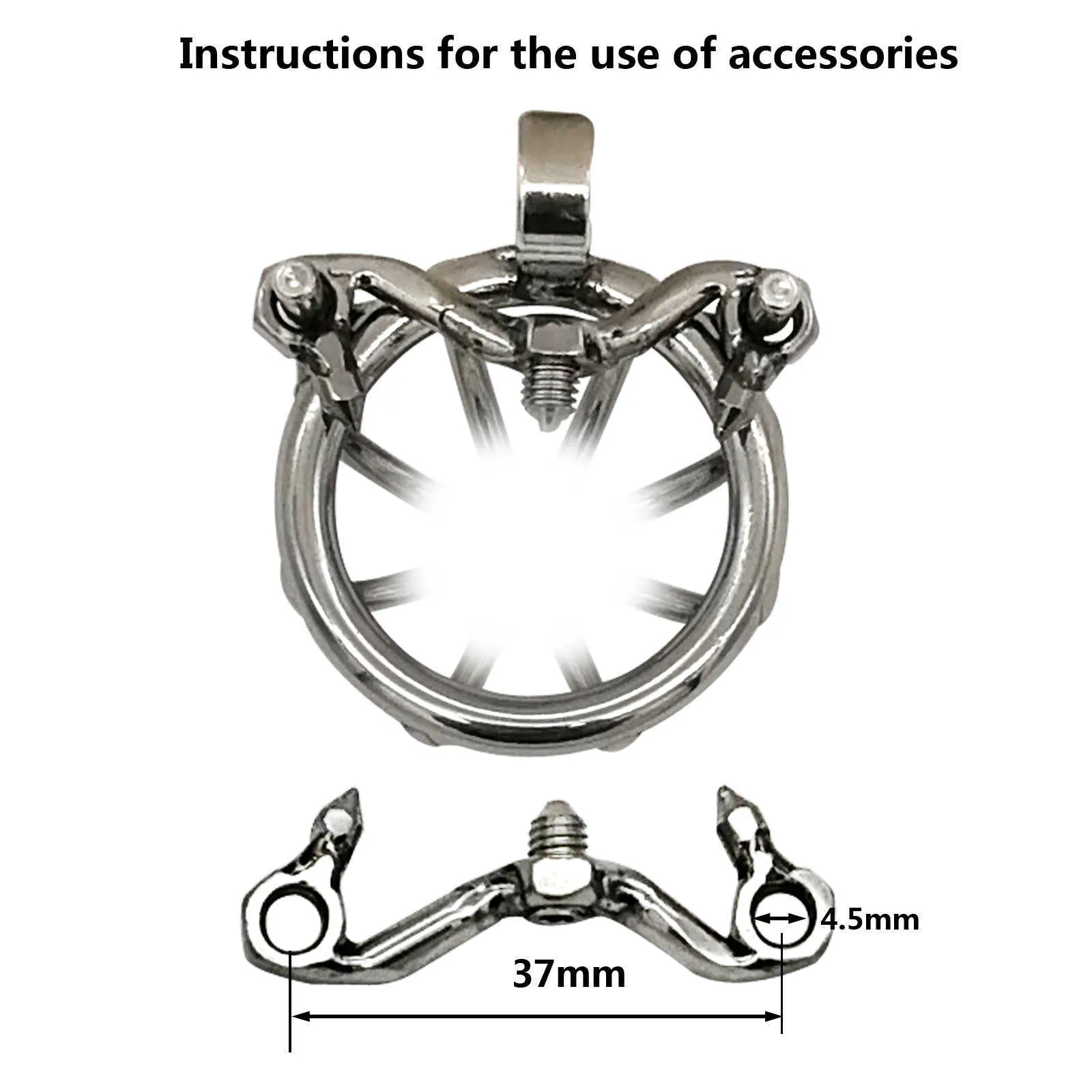 Verrouillage en acier inoxydable ergonomique Dispositif de chasteté mâle, cage de bite, serrure de pénis, bague de coq, ceinture de chasteté, S052 p0826