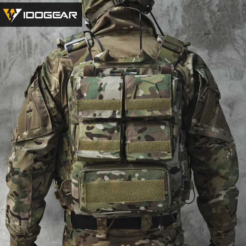 Idogear Tactical Pouch Bag Zip på panelen Modulär ryggsäck för Plate W Mag AVS JPC20 CPC Vest 3573 2202187611014