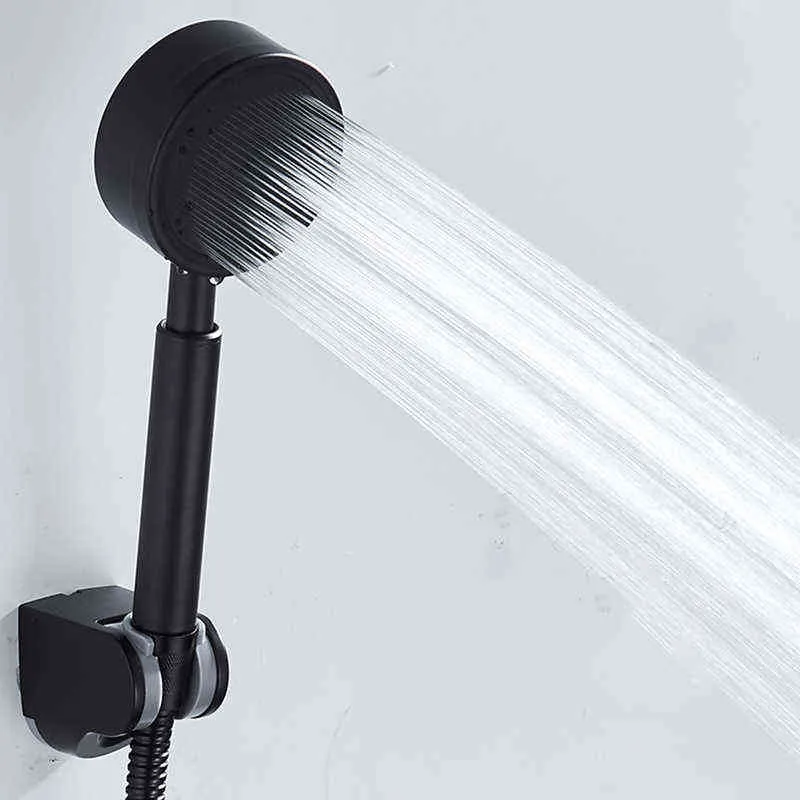 304 Stal nierdzewna Głowica prysznicowa Czarna farba do pieczenia wysokociśnieniowe prysznic Dysza rozpylająca łazienka ręcznie Oszczędzanie wody Opady H1209