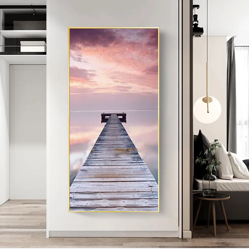 Nordisk affischbrygga hav canvas målar väggkonst bilder för vardagsrum galleri canvas tryck cuadros hem dekoration8265354