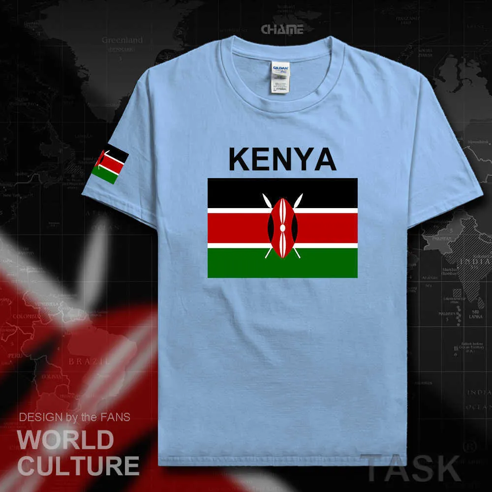 Republic of Kenya Kenyan men t shirt jerseys nation team tshirt 100% cotton t-shirt sporting clothing tees country flag KEN X0621