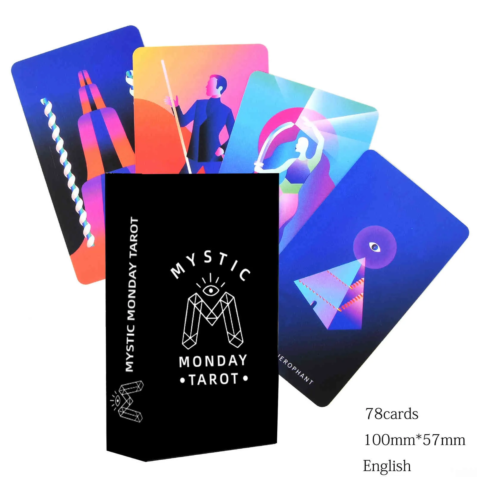 New Mystic Mondays Tarot.Cards Deck Cartes de Tarot pour débutants Ot Party Game DeckMystical Divination With Guid Card Gifts