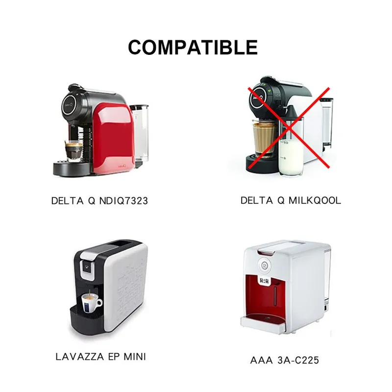 Capsula reutilizável para delta q ndiq7323 em filtros de café cápsula de aço inoxidável reutilizavel um ponto ep mini 220301