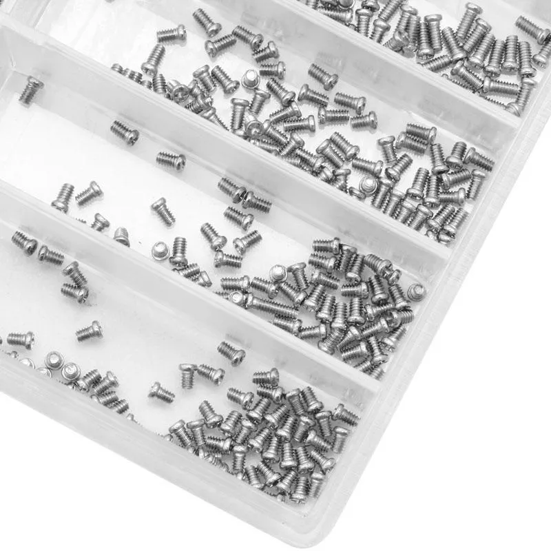 Kits de ferramentas de reparo 500 peças de óculos de aço inoxidável relógio pequeno micro parafuso variedade tool257f