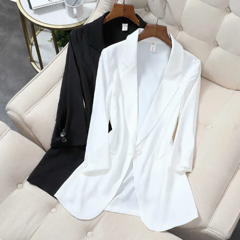 Высокое качество плюс размер женской моды тонкий женский куртка весна и летняя женщина профессия пиджака M-5XL женский костюм 210527