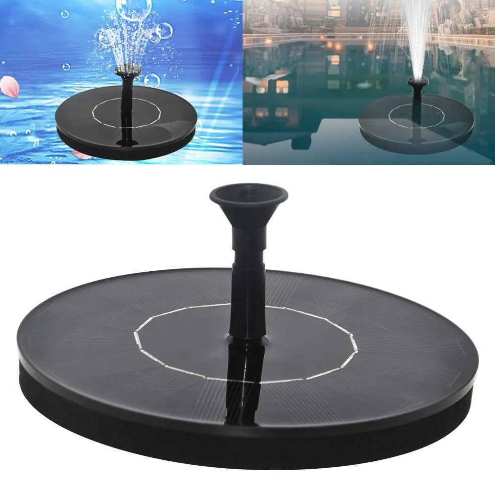 Mini Solar Powered Fountain 1W Water Garden Pool Pond Outdoor Panel Decoration 40%off 210713