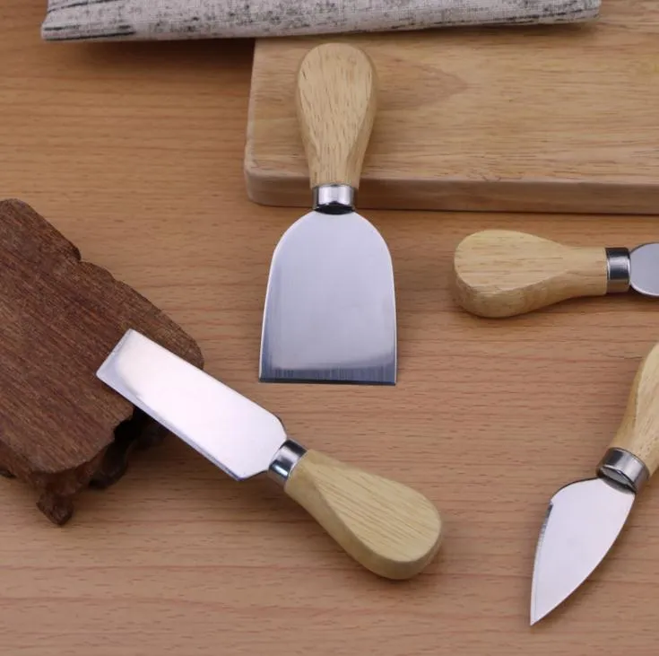 di strumenti manico in legno Set di cuccioli di cottura a coltello da formaggio in scatola nera9769252