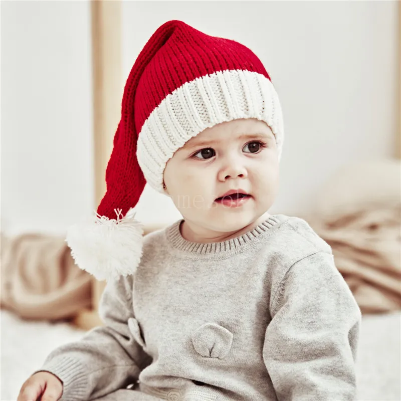 Autumn and winter hats parent-child wool Christmas hat single ball acrylic baby mother warm knit cap DD530