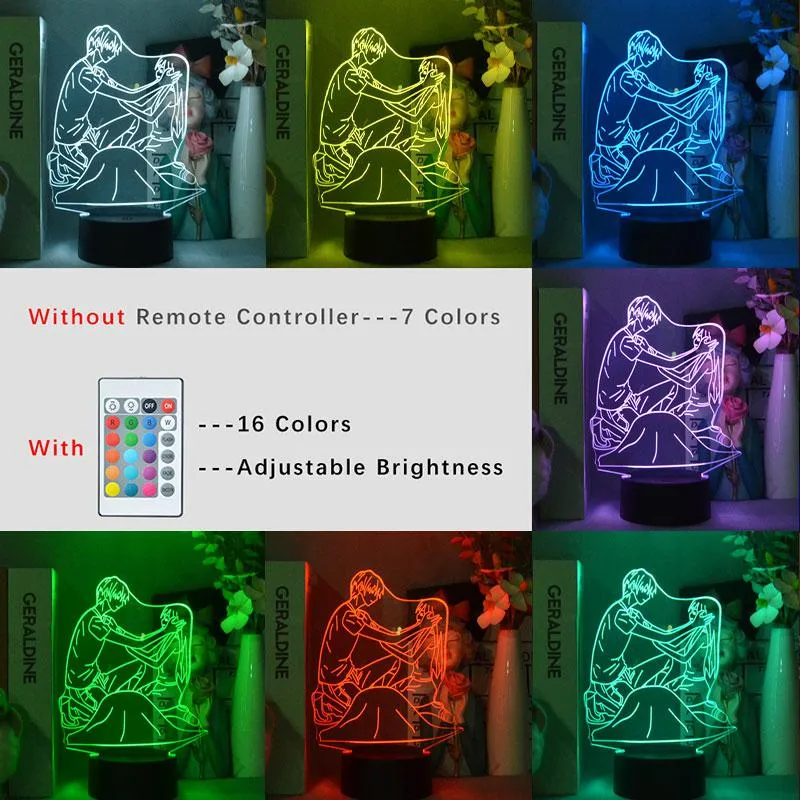 Nachtlichter Acryl 3D LED Nightlight Anime Obstkorb Figur Manga Licht für Kinder Geburtstagsgeburtstag Geschenk Schlafzimmer Dekor Bett DE304M