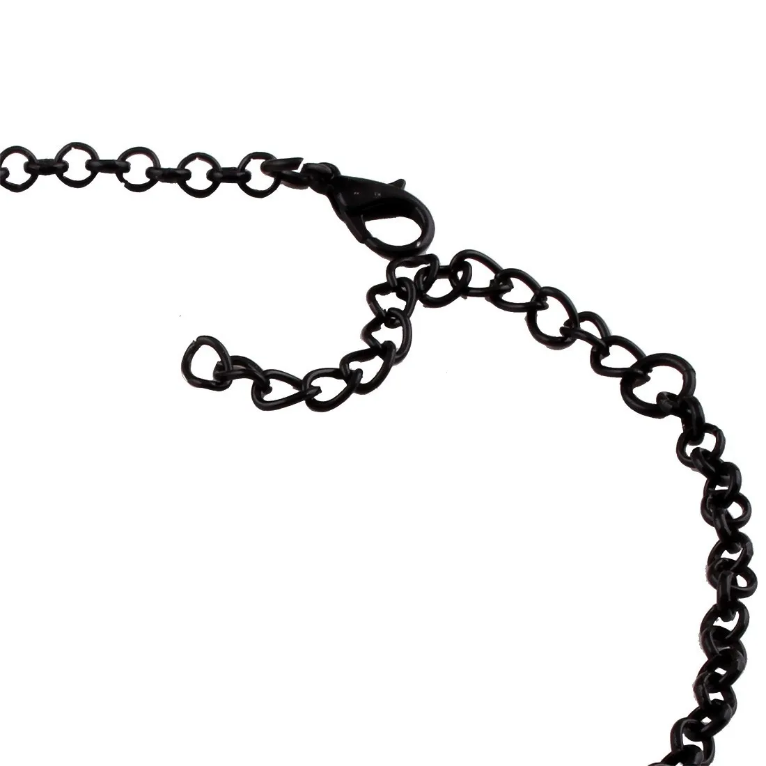 Punk Style demi-lune pendentif chaîne noire mode pour femmes collier clavicule pull fête bijoux