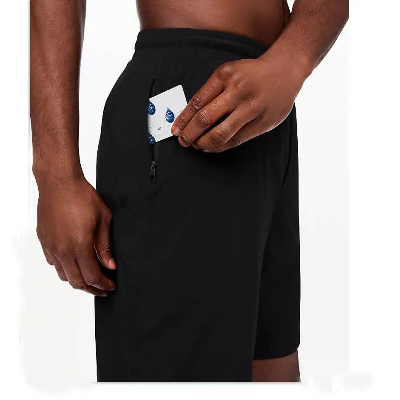 L-008 Calções de corrida masculinos para treino ao ar livre, roupa de calça 2 em 1 para esportes furtivos, academia, ioga, calça de moletom de marca masculina